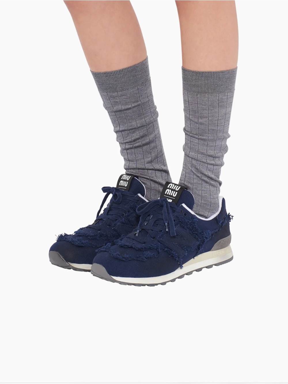 Miu Miu x New Balance 574 Denim Sneaker size 38